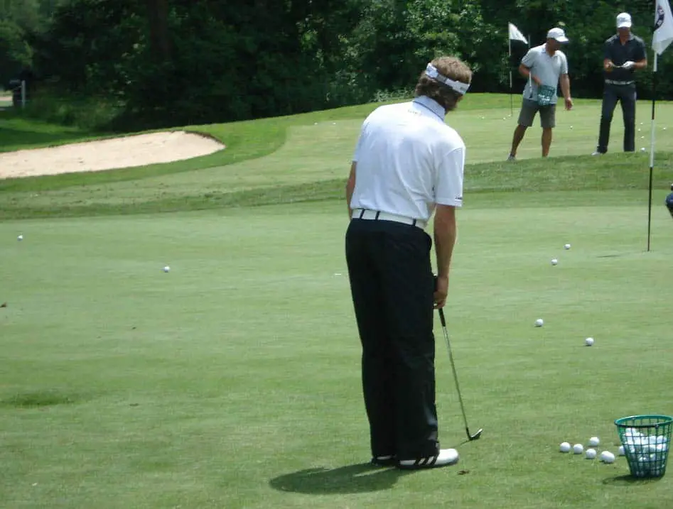 Golfer chipping