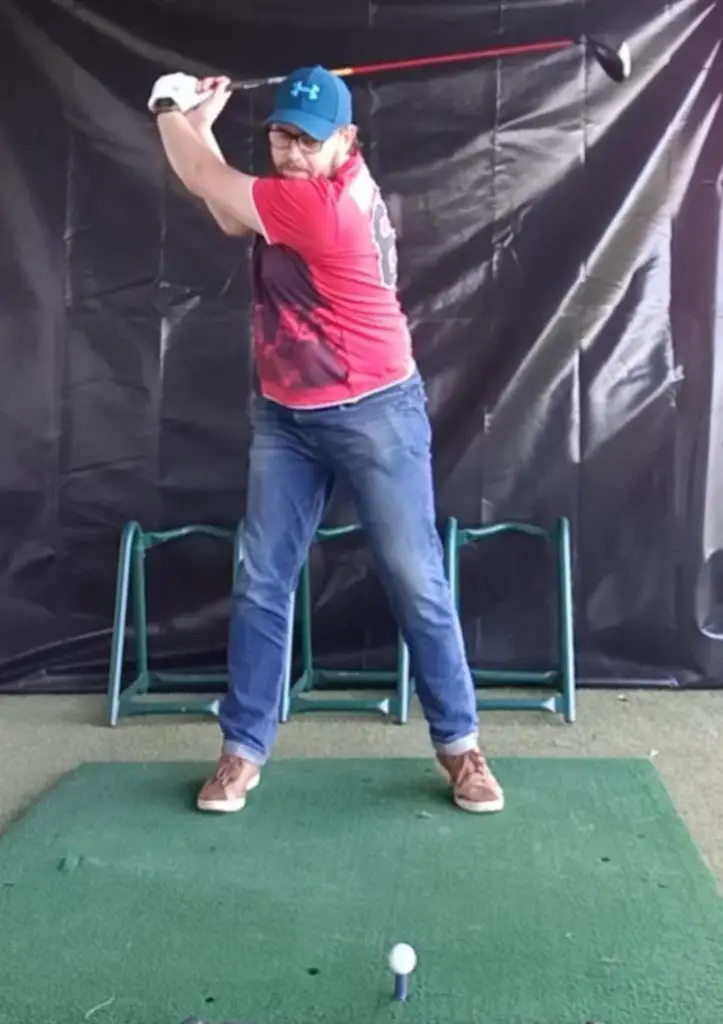 Golf bent left arm