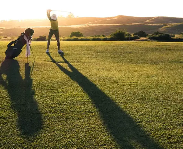Golfing in twilight